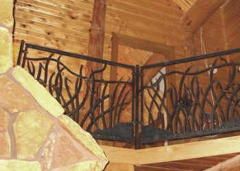 Prairie Railing for log home