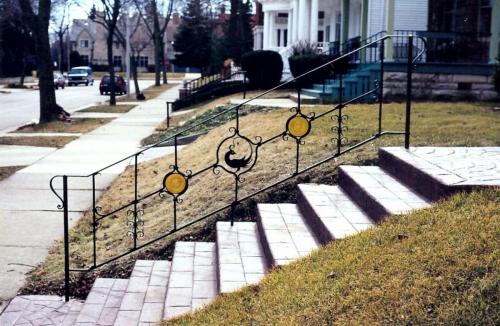 G Stained Glass Railing