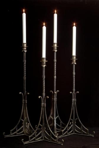 Four Altar Candlesticks